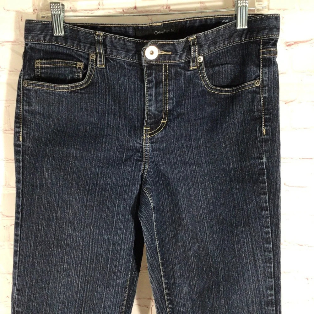 Calvin Klein Flare Denim Blue Jeans - Size 8 - Picture 2 of 10